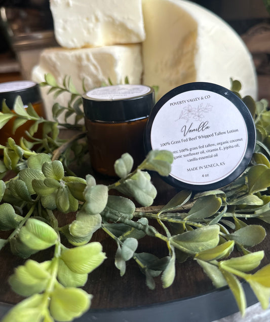 100% Grass Fed Whipped Tallow Lotion